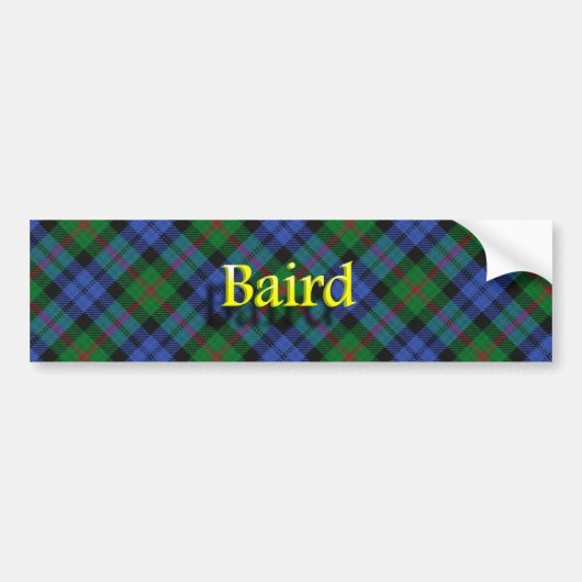 Autocollant De Voiture Sticker Clan Baird Scottish Tartan (Devant)