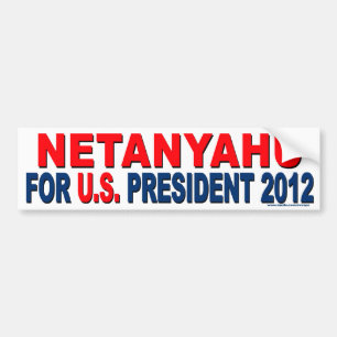 Autocollant De Voiture Sticker conservateur "Netanyahu Pour Le Président"