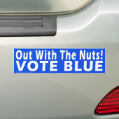 Autocollant De Voiture Sticker De Bumper 'Out With The Nuts' (En voiture)