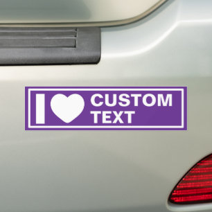 Autocollant De Voiture Sticker de pare-chocs moderne violet personnalisé 