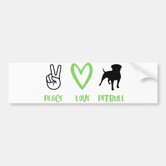Autocollant De Voiture Sticker de pare-chocs Peace Love (Devant)