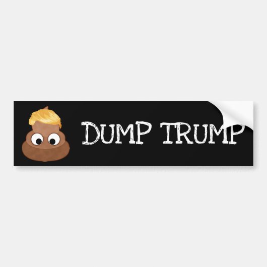 Autocollant De Voiture Sticker de pare-chocs Trump Poop Pile (Devant)
