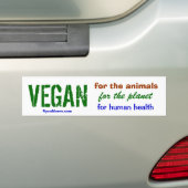 AUTOCOLLANT DE VOITURE STICKER DE VEGAN BUMPER (En voiture)