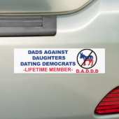 Autocollant De Voiture Sticker Démocrate contre les filles (En voiture)