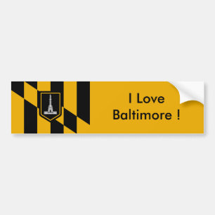 Autocollant De Voiture Sticker Drapeau de Baltimore, Maryland, États-Unis