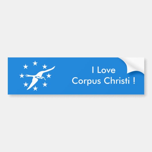 Autocollant De Voiture Sticker Drapeau de Corpus Christi, États-Unis (Devant)