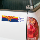 Autocollant De Voiture Sticker Drapeau de l'Arizona, Joyeux anniversaire  (Sur camion)