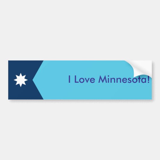 Autocollant De Voiture Sticker Flag of Minnesota, USA (Devant)