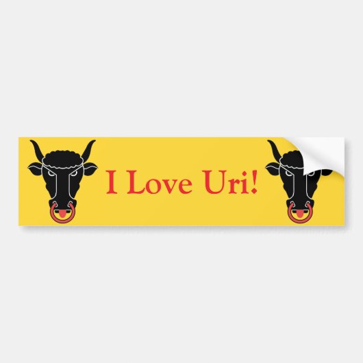 Autocollant De Voiture Sticker Flag of Uri, Switzerland (Devant)