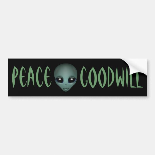 Autocollant De Voiture Sticker pare-chocs Alien Friendly Alien Sticker pa (Devant)
