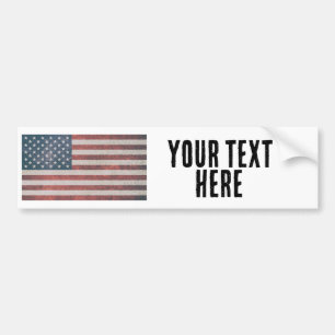 Autocollant De Voiture Sticker pare-chocs AMERICAN FLAG personnalisé 2024