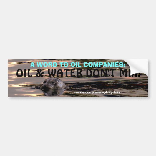 Autocollant De Voiture Sticker pare-chocs anti-POLLUTION OCEAN SEAL (Devant)
