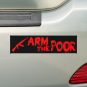 Autocollant De Voiture sticker pare-chocs "Arm The Poor" (En voiture)