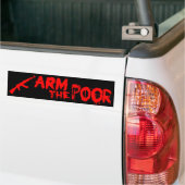 Autocollant De Voiture sticker pare-chocs "Arm The Poor" (Sur camion)
