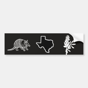 Autocollant De Voiture Sticker pare-chocs Armadillos et Bluebonnet Texas