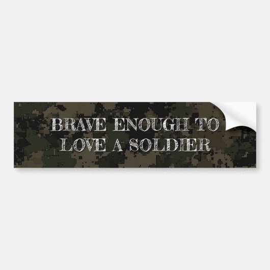 Autocollant De Voiture Sticker pare-chocs Camouflage avec message encoura (Devant)