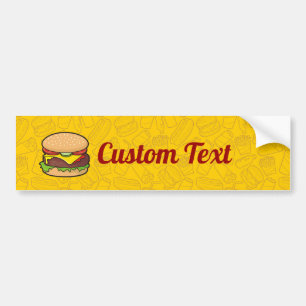 Autocollant De Voiture Sticker pare-chocs Cheeseburger