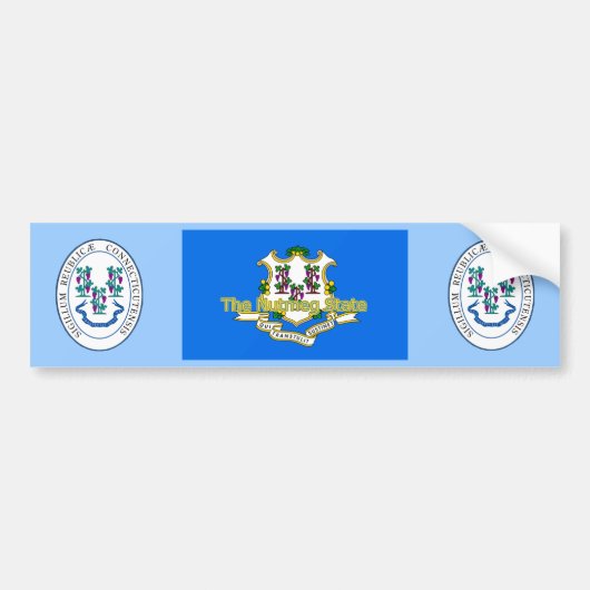 Autocollant De Voiture Sticker pare-chocs Connecticut (Devant)