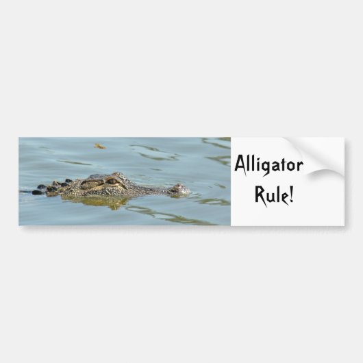Autocollant De Voiture Sticker pare-chocs de règle des alligators (Devant)