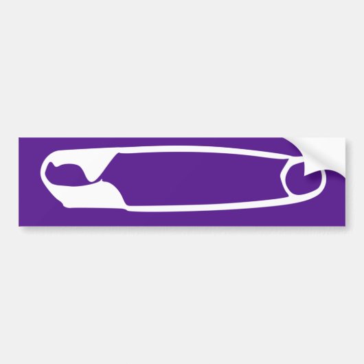 Autocollant De Voiture Sticker pare-chocs de sécurité (blanc 0n violet) (Devant)