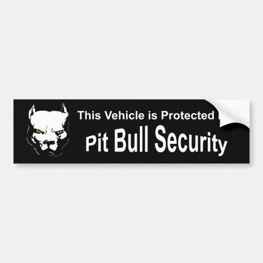 Autocollant De Voiture Sticker pare-chocs de sécurité Pit Bull (Devant)
