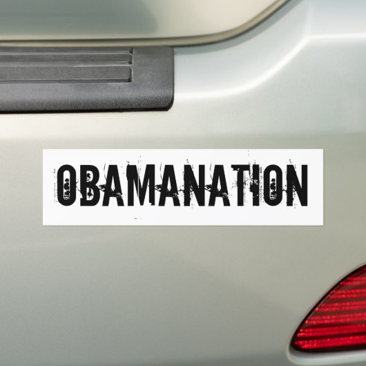 Autocollant De Voiture Sticker pare-chocs d'OBAMANATION (En voiture)