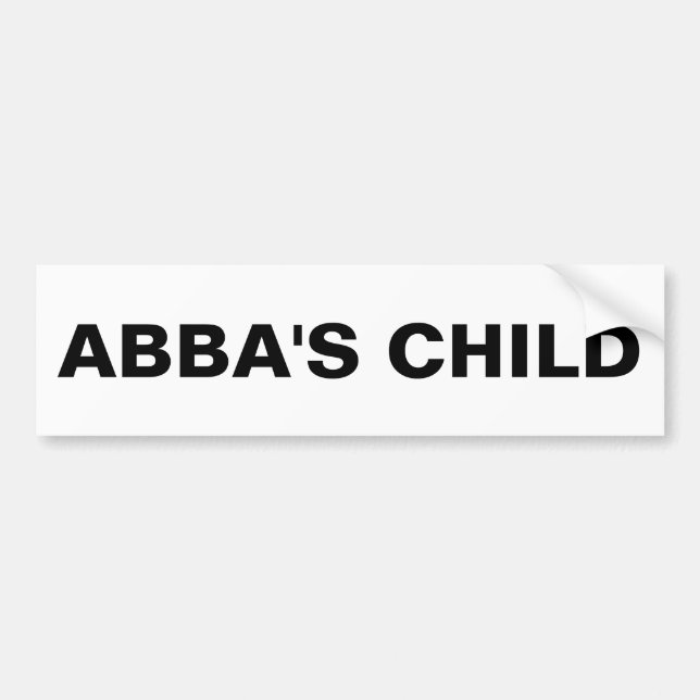 Autocollant De Voiture Sticker pare-chocs "Enfant d'Abba" (Devant)