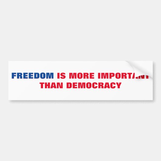 Autocollant De Voiture Sticker pare-chocs Freedom (Devant)