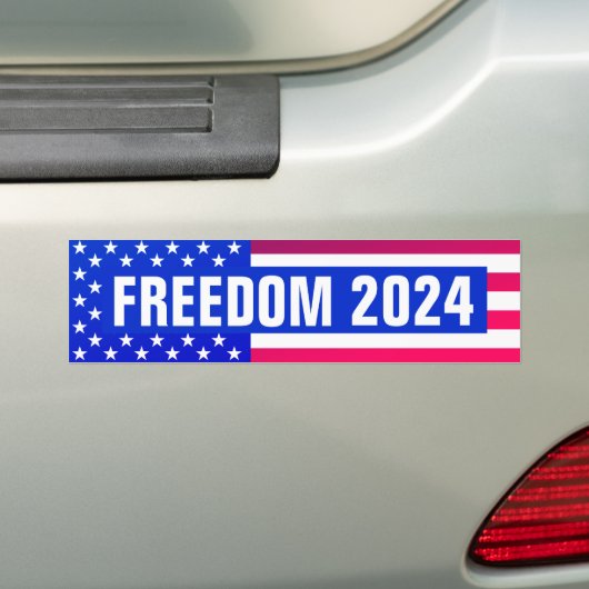 Autocollant De Voiture Sticker pare-chocs Freedom 2024 (drapeau) (En voiture)