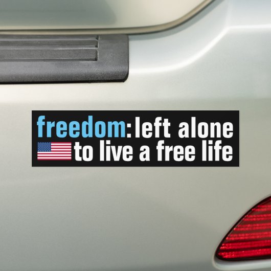 Autocollant De Voiture Sticker pare-chocs Freedom (drapeau v.3, noir) (En voiture)