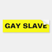 Autocollant De Voiture Sticker pare-chocs Gay Esclave (Devant)