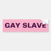 Autocollant De Voiture Sticker pare-chocs Gay Esclave (Devant)