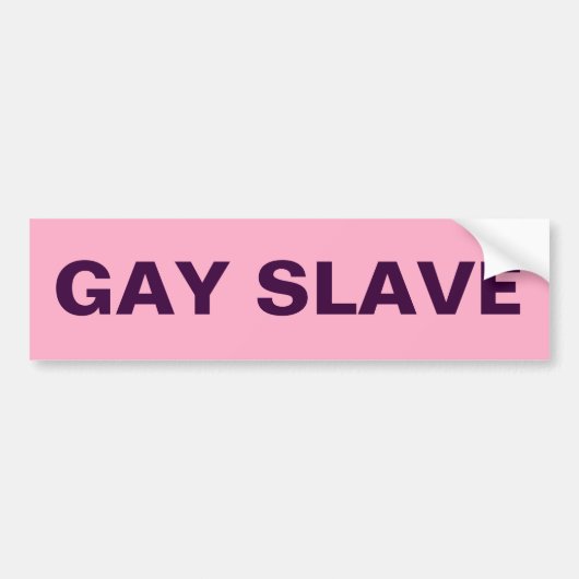Autocollant De Voiture Sticker pare-chocs Gay Esclave (Devant)