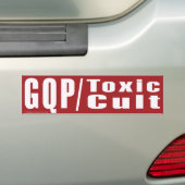 Autocollant De Voiture Sticker pare-chocs 'GQP/Toxic Cult' (En voiture)