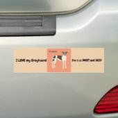 Autocollant De Voiture Sticker pare-chocs Greyhound Chien (En voiture)