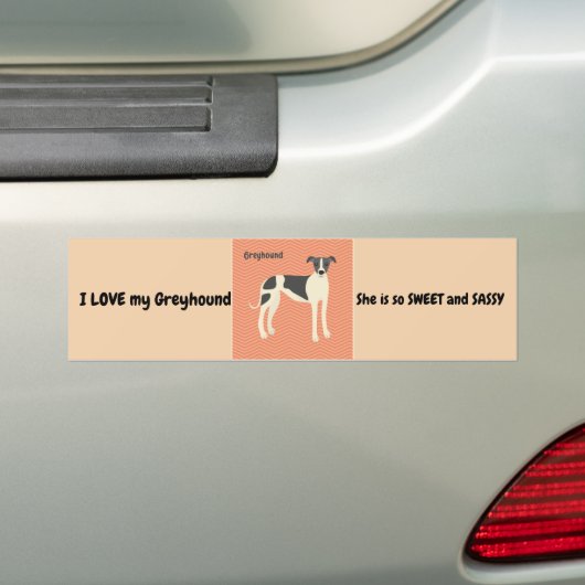 Autocollant De Voiture Sticker pare-chocs Greyhound Chien (En voiture)