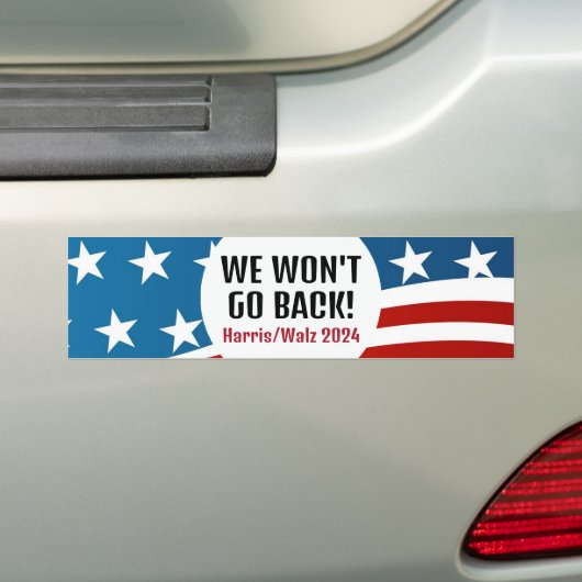 Autocollant De Voiture Sticker pare-chocs Harris/Walz 2024 Design (En voiture)