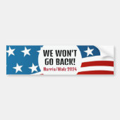 Autocollant De Voiture Sticker pare-chocs Harris/Walz 2024 Design (Devant)