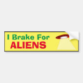 Autocollant De Voiture Sticker pare-chocs - Je freine pour les Aliens (Devant)