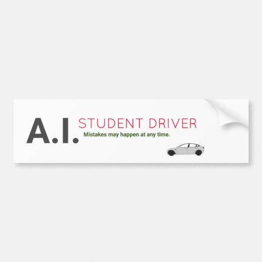 Autocollant De Voiture Sticker pare-chocs pour véhicule autonome (Devant)