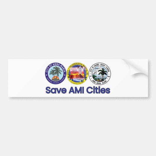 Autocollant De Voiture Sticker pare-chocs Save AMI Cities (Devant)