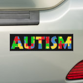 Autocollant De Voiture Sticker pare-chocs sensibilisation sur l'autisme (En voiture)