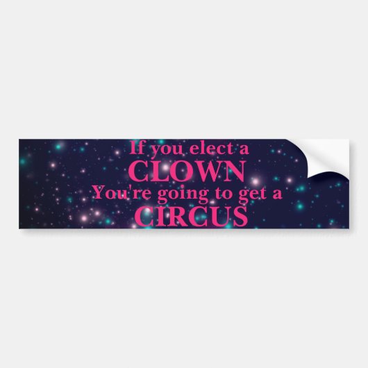 Autocollant De Voiture Sticker pare-chocs "Si vous choisissez un CLOWN" (Devant)