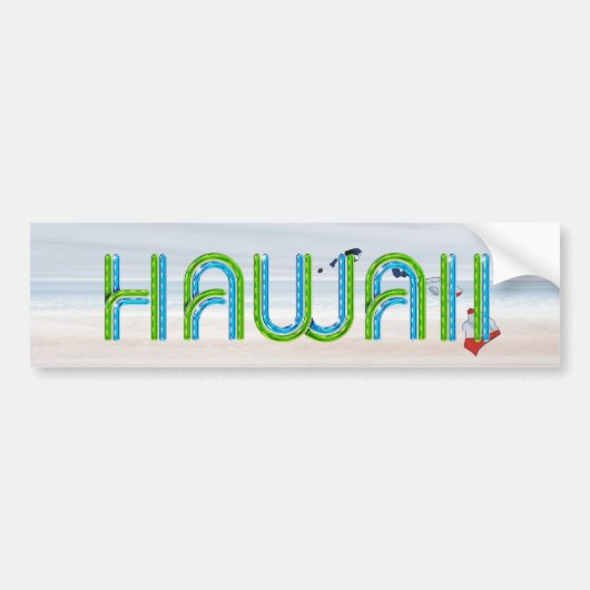 Autocollant De Voiture Sticker pare-chocs TEE Hawaii Patriot (Devant)