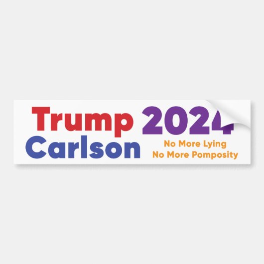 Autocollant De Voiture Sticker pare-chocs Trump 2024 avec Tucker Carlson (Devant)
