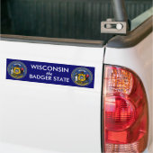 Autocollant De Voiture Sticker pare-chocs Wisconsin (Sur camion)