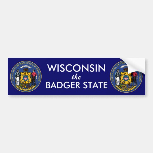 Autocollant De Voiture Sticker pare-chocs Wisconsin (Devant)