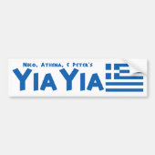 Autocollant De Voiture Sticker pare-chocs YIAYIA Grec (Personnalisé) (Devant)