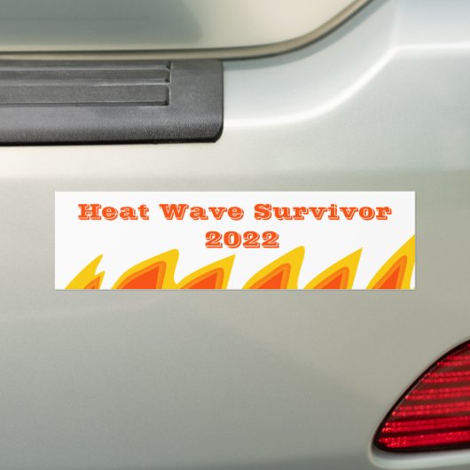 Autocollant De Voiture Sticker pour pare-chocs 2022 Heat Wave Survivor (En voiture)