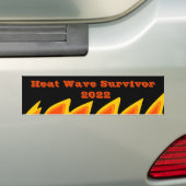 Autocollant De Voiture Sticker pour pare-chocs 2022 Heat Wave Survivor (En voiture)
